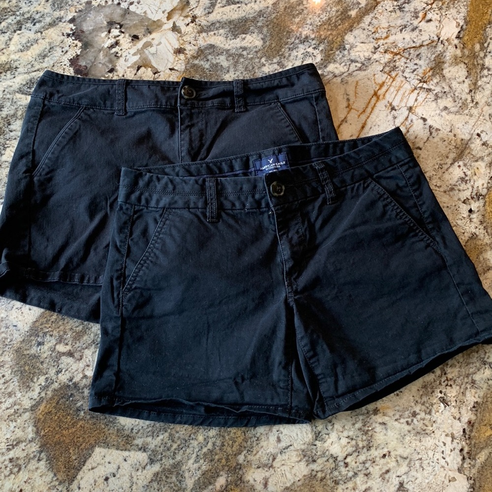 AMERICAN EAGLE BLACK SHORTS- set of 2!
